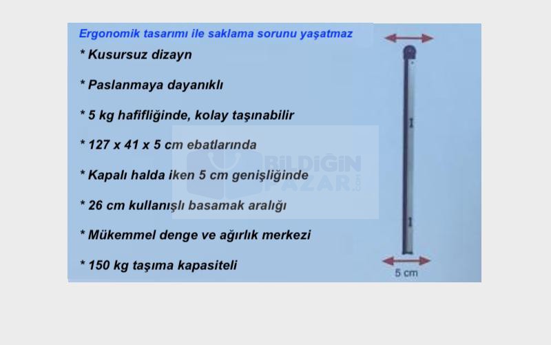 GAZZELLA SM UPM 244 ALÜMİNYUM MERDİVEN-4 BASAMAKLI