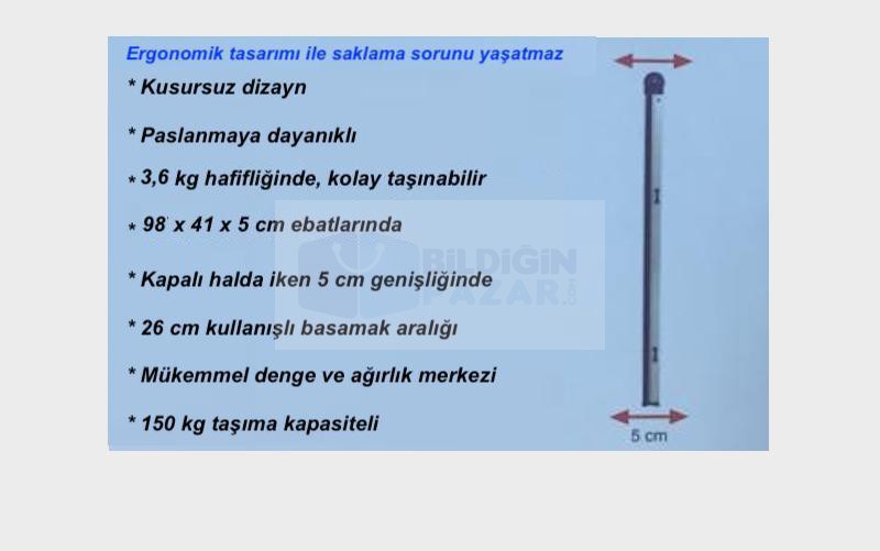 GAZZELLA SM UPM 243 ALÜMİNYUM MERDİVEN-3 BASAMAKLI