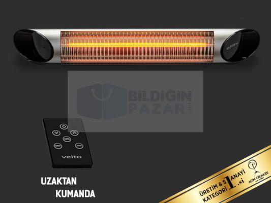 Veito Blade-Gümüş-Duvar tipi-Kumandalı-Su korumalı-2000 W