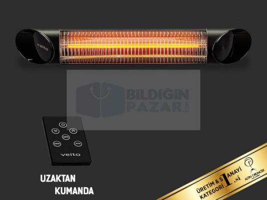 Veito Blade S-Siyah-Duvar tipi-Kumandalı-Su korumalı-2500 W